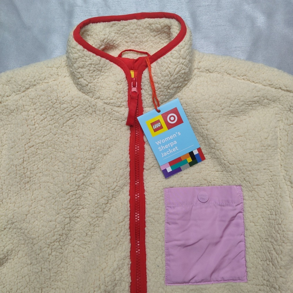 LEGO X Target Women XS Sherpa Full-Zip Faux Fur Jacket NEW - Picture 2 of 11